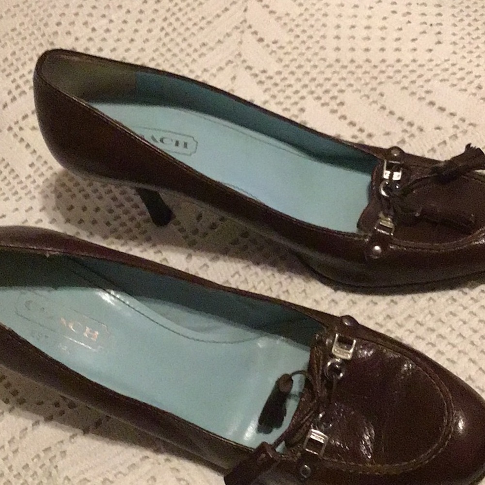 Coach Women's Brown Leather Heels